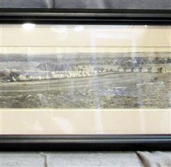 ANTIQUE YARD LONG PHOTO OF WWI ERA CAMP MEDICAL OFFICER TRAINING CAMP FORT RILEY